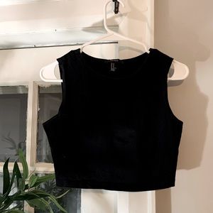 Forever 21 crop high neck tank